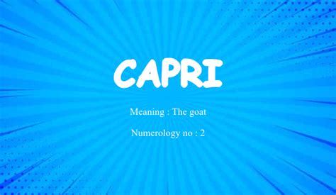 capri italian name meaning.